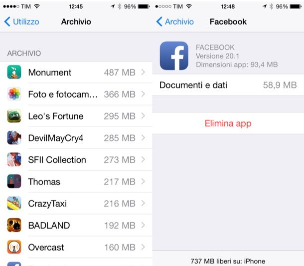 Come aumentare GB su iPhone