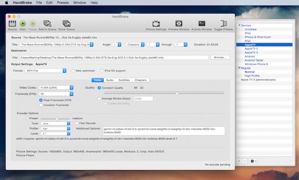 Screenshot che mostra come convertire MKV in MP4 su Mac