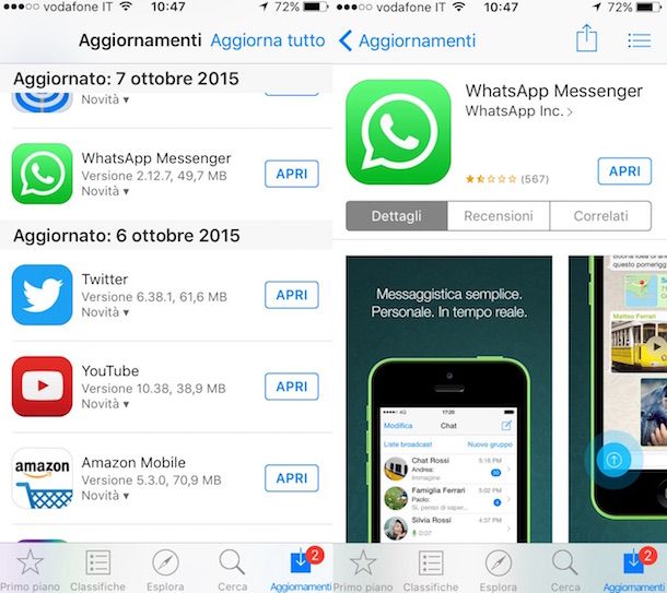 Screenshot di Whatsapp in App Store