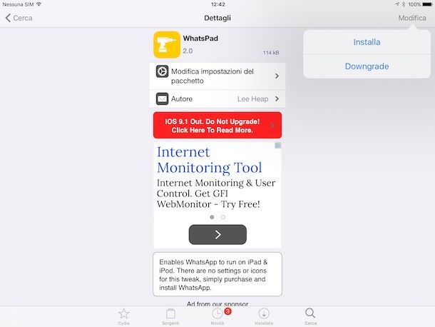 Come installare WhatsApp su iPad