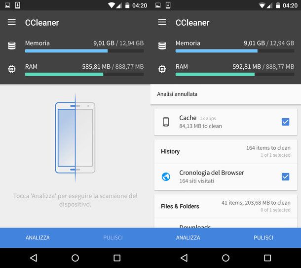 Come aumentare memoria interna Android