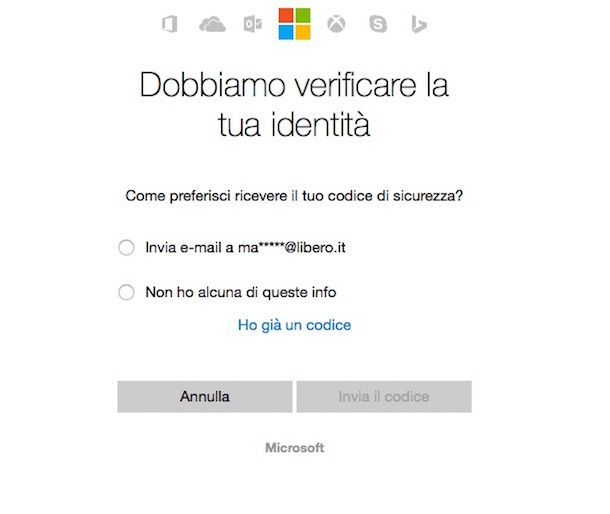 Screenshot o di Outlook
