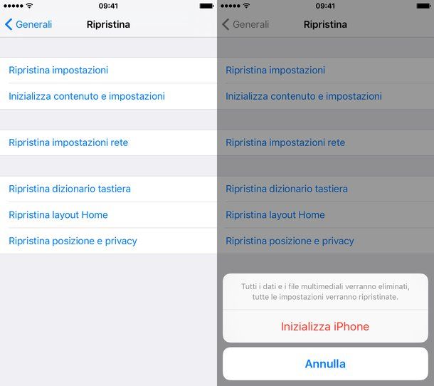 Come ripristinare iPhone senza aggiornare
