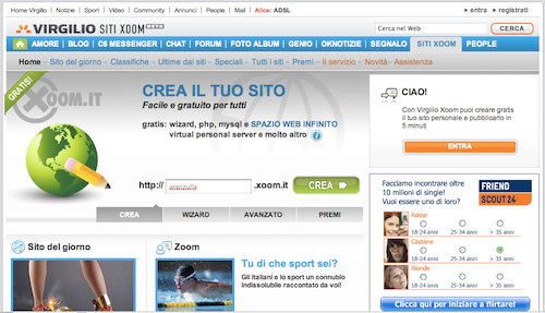 siti web gratis