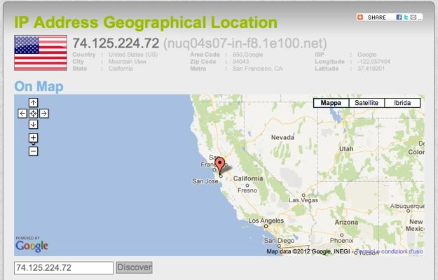 Localizzare Un Indirizzo Ip Sulla Mappa