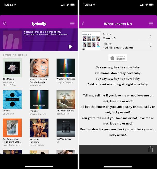Come scaricare testi canzoni 