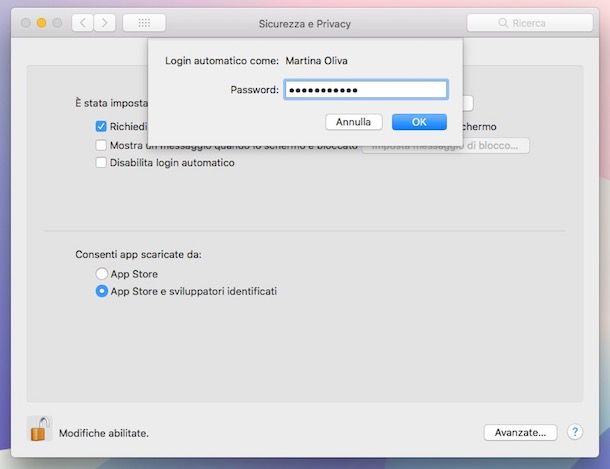 Come eliminare la password di accesso al Mac