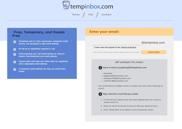 Come creare email temporanee