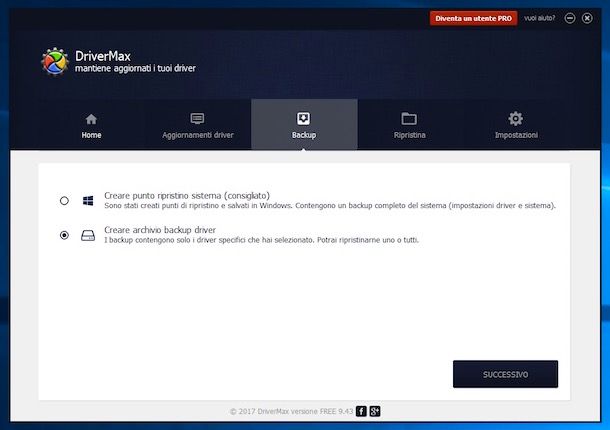 Come eseguire un backup dei driver
