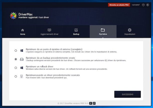 Come eseguire un backup dei driver