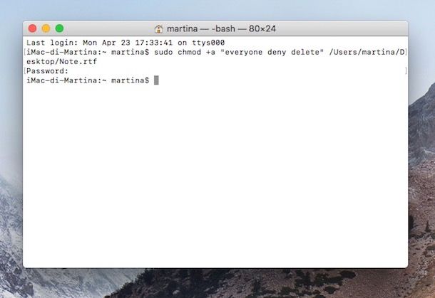 Come bloccare file