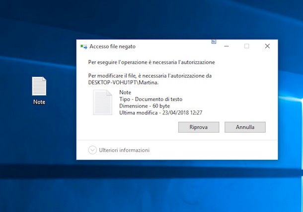 Come bloccare file
