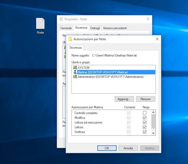 Come bloccare file