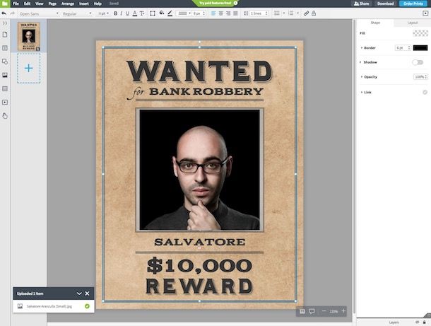 Come creare poster da foto