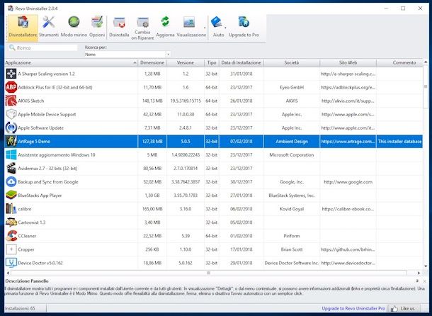 Come disinstallare un programma dal PC
