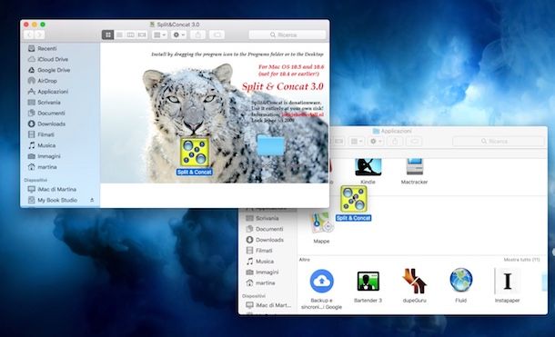 Come dividere un file 