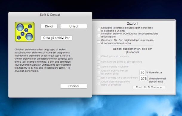 Come dividere un file 