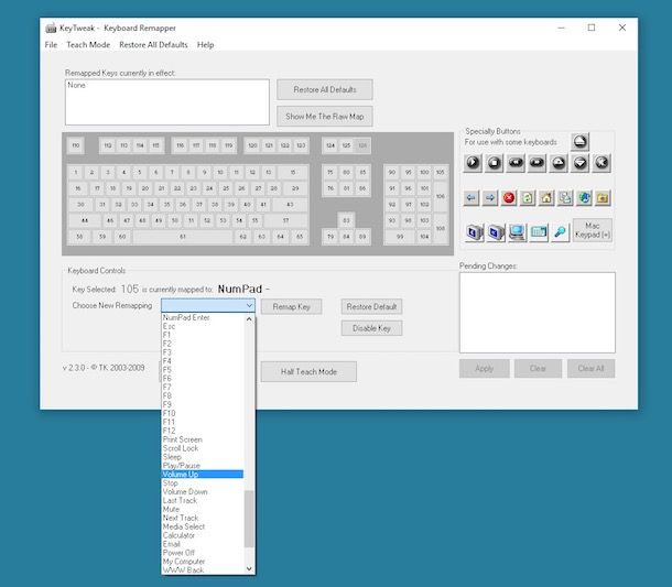 Come configurare tasti della tastiera