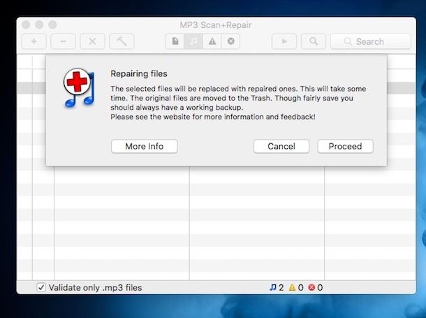 Riparare file MP3 danneggiati
