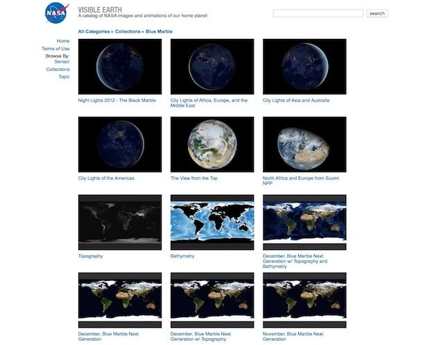 Immagini in tempo reale dal satellite come sfondo