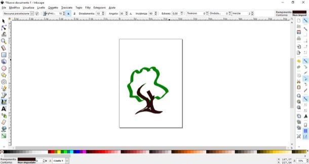 Logo albero disegnato con Inkscape