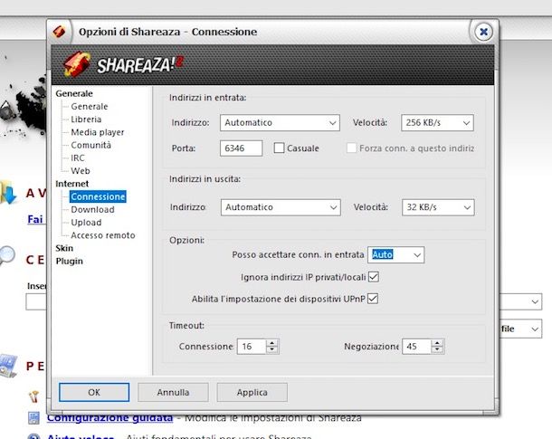 Shareaza: scaricare e configurare Shareaza in Italiano