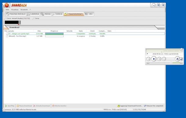 Shareaza: scaricare e configurare Shareaza in Italiano