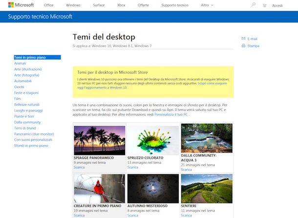 Come installare temi su Windows 7