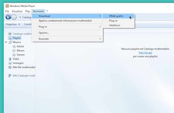 Effetti grafici per Windows Media Player: scaricali gratis
