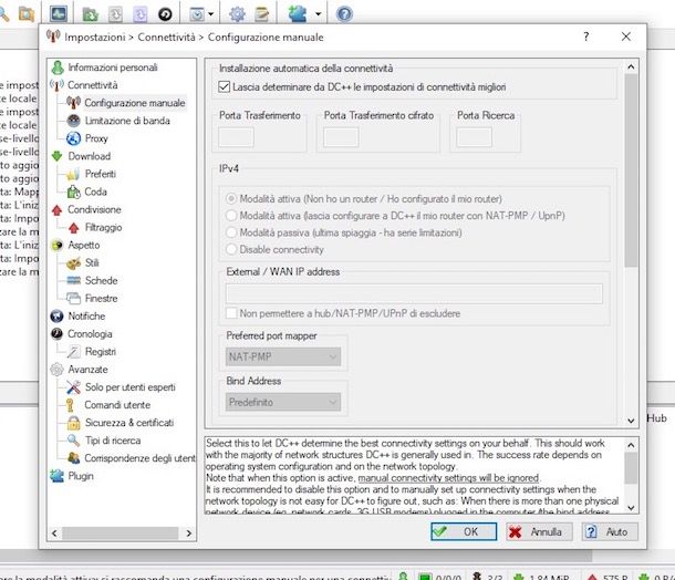 DC++, scaricare e configurare DC++ in Italiano