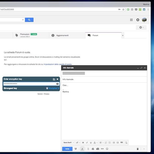 Come cifrare email 