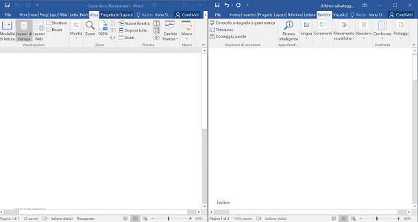 Come confrontare due file Word