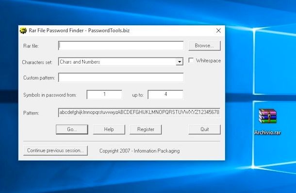 Come rimuovere la password da file RAR
