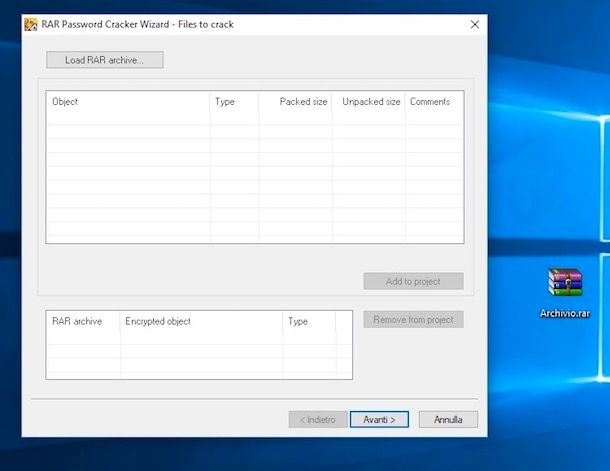 Come rimuovere la password da file RAR