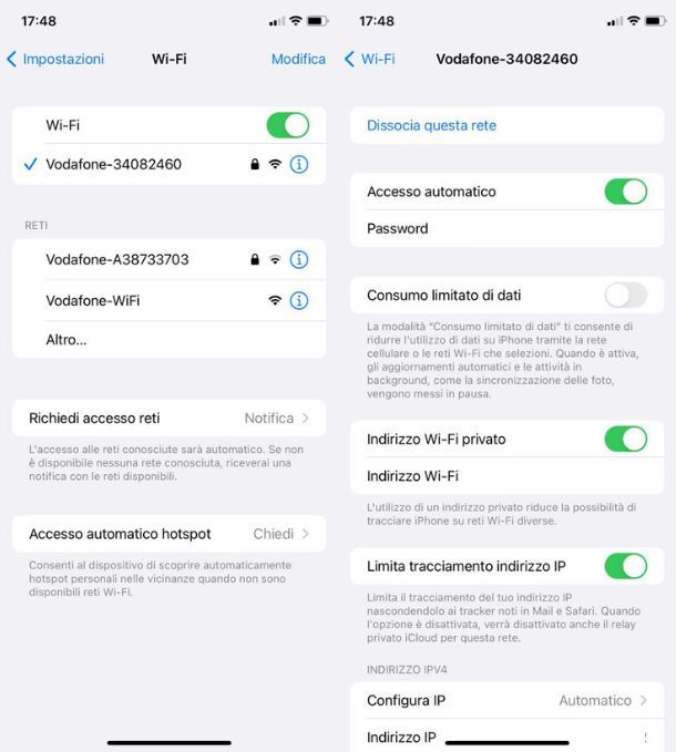 Password Wi-Fi da iPhone