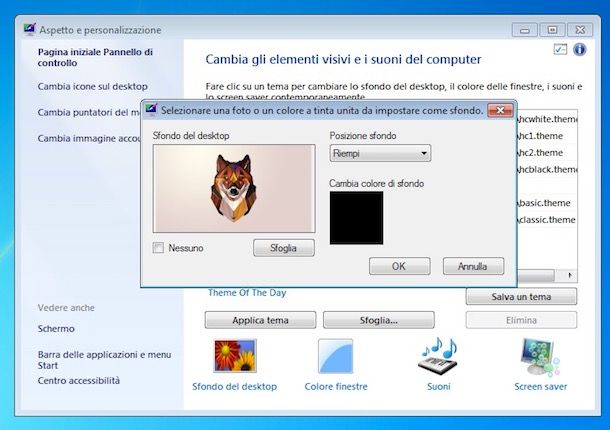 Come cambiare lo sfondo su Windows 7 Starter 