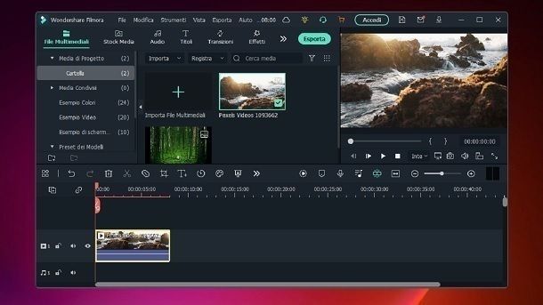 Programmi per fare video con foto Wondershare Filmora