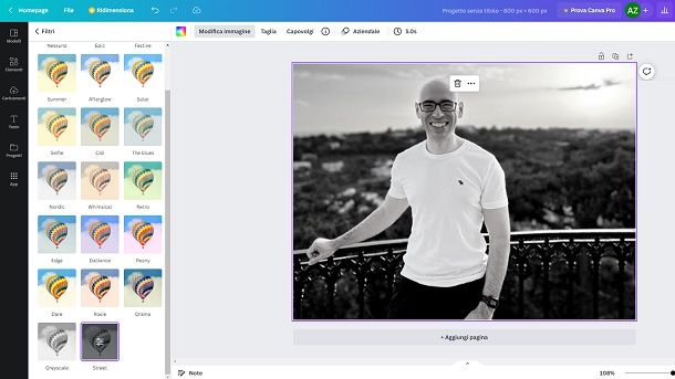 Come applicare effetti speciali alle foto online Canva