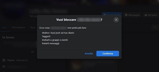 Come bloccare Facebook pagina