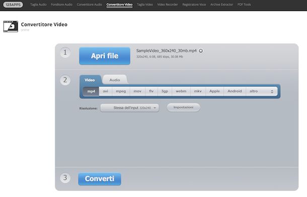 Convertitore Video di 123apps