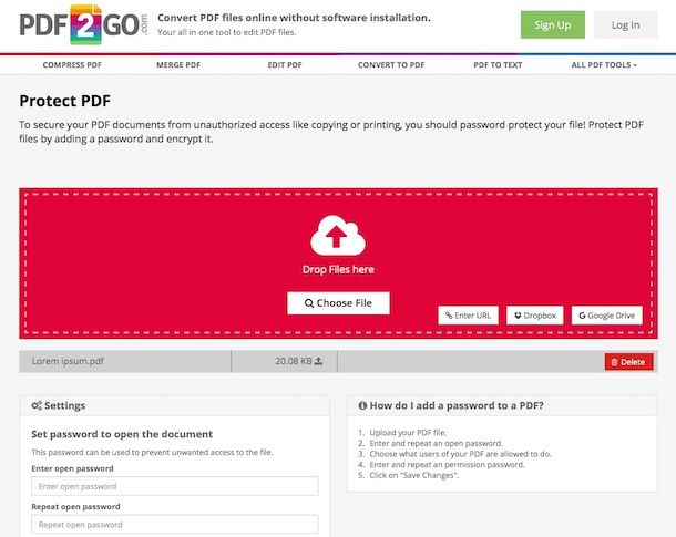 Come proteggere un file PDF