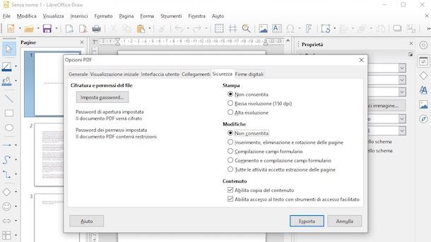 LibreOffice password PDF