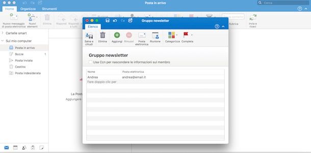 Inviare newsletter con Outlook