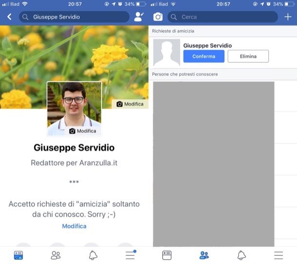 Se Annullo Una Richiesta Di Amicizia Si Vede