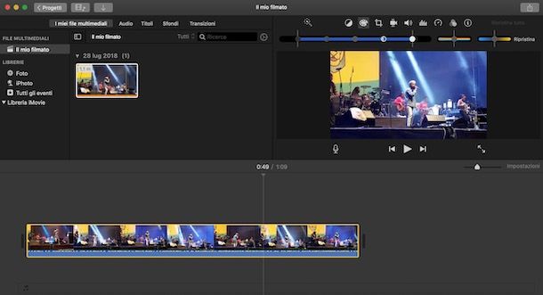 imovie editing video