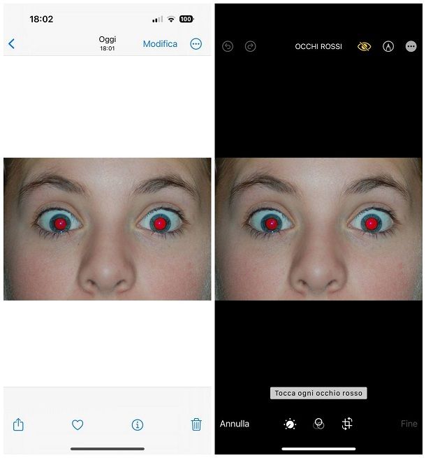 Come cambiare il colore degli occhi su smartphone e tablet