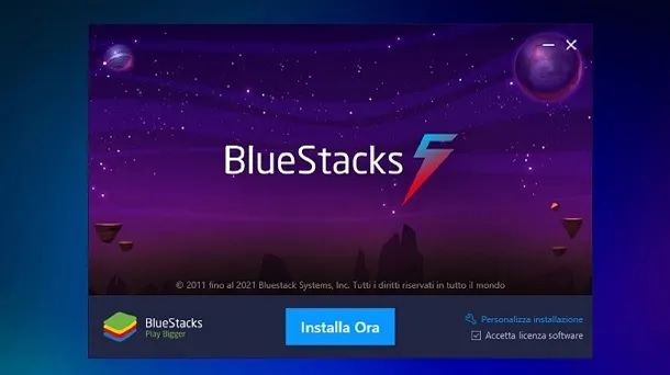 Installazione BlueStacks 5 Windows Emulatore Android