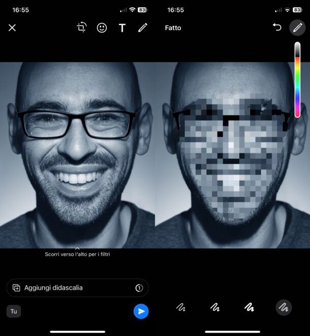 Censurare una foto WhatsApp