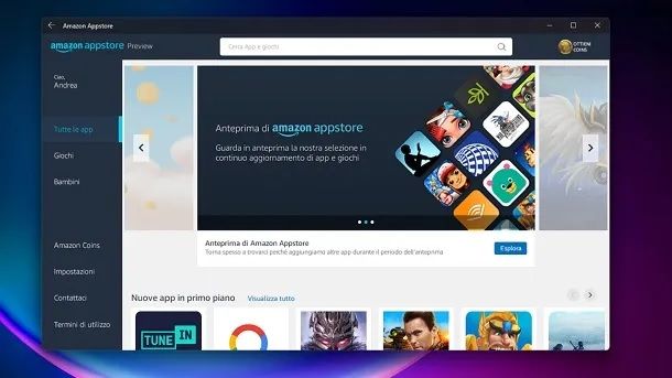 Come emulare Android su Windows 11 Amazon Appstore