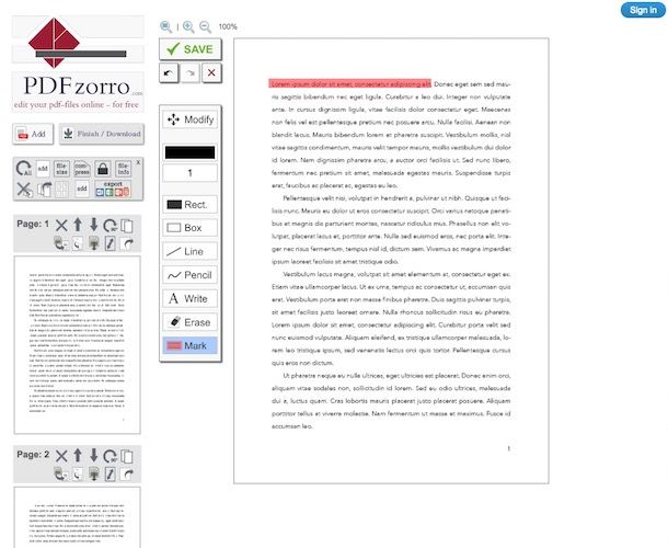 Come evidenziare testo PDF